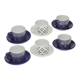 Set of Mugs with Saucers Versa Regina Ceramic 8,6 x 6,4 x 9,2 cm by Versa, Cups - Ref: S3409567, Price: 22,70 €, Discount: %