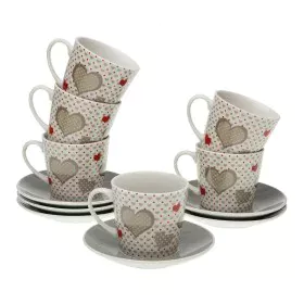 Juego de Tazas con Platos Versa Sweet Porcelana 9 x 14 x 14 cm 10,5 x 8 x 6 cm 14 x 14 x 2 cm de Versa, Tazas - Ref: S3409732...