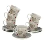 Set of Mugs with Saucers Versa Sweet Porcelain 9 x 14 x 14 cm 10,5 x 8 x 6 cm 14 x 14 x 2 cm by Versa, Cups - Ref: S3409732, ...