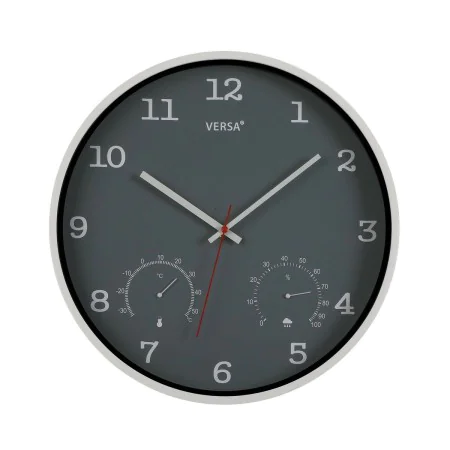 Horloge Murale Versa Gris Plastique (4,3 x 35,5 x 35,5 cm) de Versa, Pendules murales - Réf : S3409737, Prix : 18,57 €, Remis...