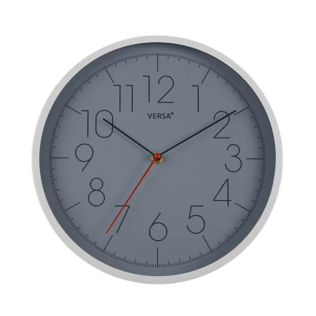 Orologio da Parete Versa Grigio Plastica (4,3 x 30,5 x 30,5 cm) di Versa, Orologi da parete - Rif: S3409739, Prezzo: 12,73 €,...