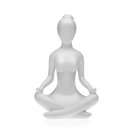 Figurine Décorative Versa Blanc Yoga 12 x 20 x 10 cm Résine de Versa, Objets de décoration - Réf : S3410062, Prix : 15,42 €, ...