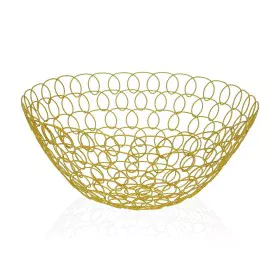 Fruit Bowl Versa Eris Mustard Metal Steel (28 x 12 x 28 cm) by Versa, Bowls and large cups - Ref: S3410075, Price: 6,79 €, Di...