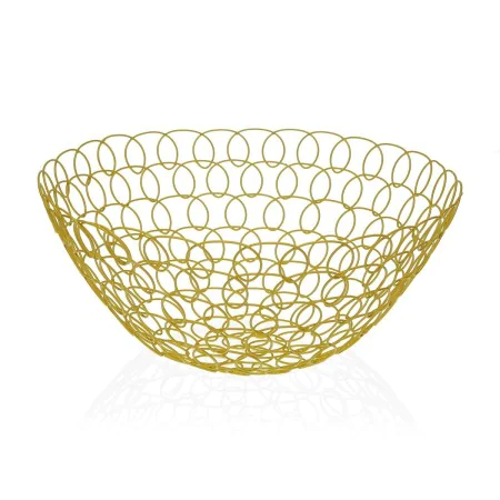 Fruit Bowl Versa Eris Mustard Metal Steel (28 x 12 x 28 cm) by Versa, Bowls and large cups - Ref: S3410075, Price: 6,79 €, Di...