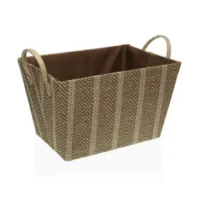 Basket Versa Beige Paper (26 x 22 x 36 cm) by Versa, Cosmetic Organisers - Ref: S3410102, Price: 12,14 €, Discount: %