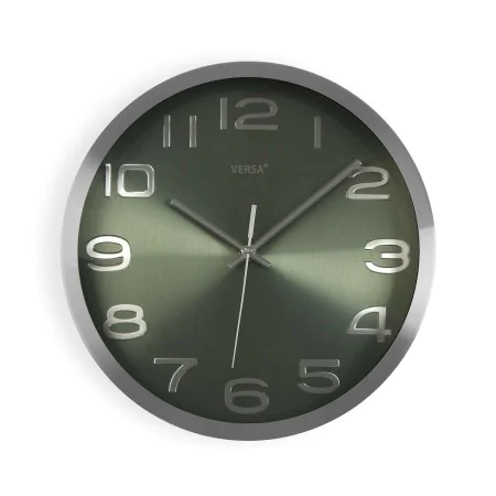 Horloge Murale Versa Argenté Aluminium (4 x 30 x 30 cm) de Versa, Pendules murales - Réf : S3410140, Prix : 19,66 €, Remise : %