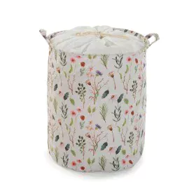 Laundry basket Versa Flowers Polyester Textile (38 x 48 x 38 cm) by Versa, Laundry Baskets - Ref: S3410415, Price: 8,98 €, Di...