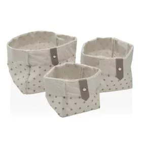 Conjunto de Cestas Versa Estrelas Poliéster 14 x 14 x 14 cm Têxtil de Versa, Organizadores de cosméticos - Ref: S3410425, Pre...