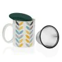 Taza con Filtro para Infusiones Versa Erin Porcelana Gres de Versa, Tazas - Ref: S3410448, Precio: 6,59 €, Descuento: %