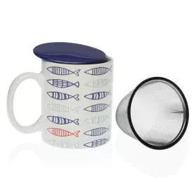 Taza con Filtro para Infusiones Versa Peces Porcelana Gres de Versa, Tazas - Ref: S3410458, Precio: 6,59 €, Descuento: %