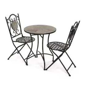 Tisch-Set mit 2 Stühlen Versa Ivar Schwarz 60 x 71 x 60 cm von Versa, Gartenmöbel-Sets - Ref: S3410476, Preis: 177,43 €, Raba...