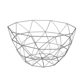 Fruit Bowl Versa Arco Grey Steel (25 x 13,5 x 25 cm) by Versa, Bowls and large cups - Ref: S3410505, Price: 8,07 €, Discount: %