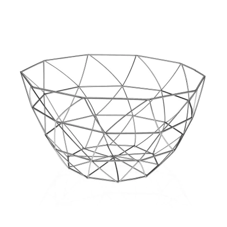 Fruit Bowl Versa Arco Grey Steel (25 x 13,5 x 25 cm) by Versa, Bowls and large cups - Ref: S3410505, Price: 8,07 €, Discount: %