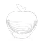 Portafrutta Versa Bianco Mela Acciaio (24,5 x 29,5 x 30 cm) di Versa, Ciotole e tazzoni - Rif: S3410509, Prezzo: 11,83 €, Sco...