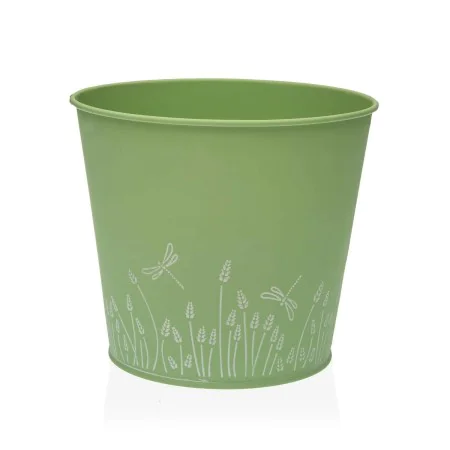 Plant pot Versa Zink Green Metal (16 cm) by Versa, Flower Pots - Ref: S3410534, Price: 6,86 €, Discount: %