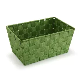 Basket Versa Large Dark green Textile 20 x 15 x 30 cm by Versa, Cosmetic Organisers - Ref: S3410739, Price: 6,17 €, Discount: %