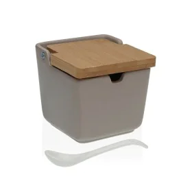 Sugar Bowl Versa Grey 8,8 x 8,5 x 8,8 cm Ceramic by Versa, Sugar and milk - Ref: S3410981, Price: 7,34 €, Discount: %