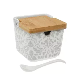 Sugar Bowl Versa Damasco Ceramic 8,8 x 8,5 x 8,8 cm by Versa, Sugar and milk - Ref: S3411211, Price: 6,17 €, Discount: %