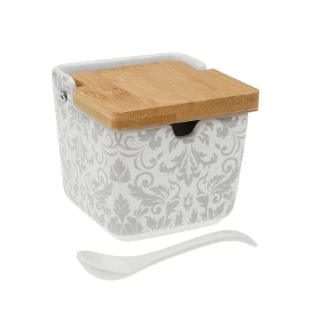 Sugar Bowl Versa Damasco Ceramic 8,8 x 8,5 x 8,8 cm by Versa, Sugar and milk - Ref: S3411211, Price: 6,17 €, Discount: %