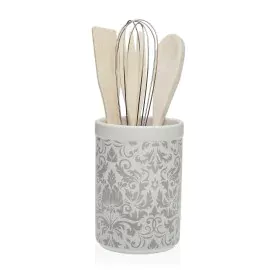 Pot pour ustensiles de cuisine Versa Damasco Céramique 10 x 15 x 10 cm de Versa, Étagères et supports - Réf : S3411212, Prix ...