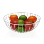 Fruit Bowl Versa Damasco White Metal Steel MDF Wood 28 x 10 x 28 cm by Versa, Bowls and large cups - Ref: S3411289, Price: 9,...