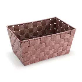 Basket Versa Pink Textile 20 x 15 x 30 cm by Versa, Cosmetic Organisers - Ref: S3411412, Price: 5,81 €, Discount: %