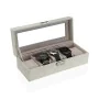 Caja para Relojes Versa Crema Terciopelo Madera Polipiel Espejo Madera MDF 10 x 7,2 x 25,5 cm de Versa, Cajas para relojes - ...