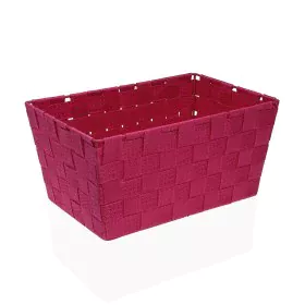 Basket Versa Lover Fuchsia Textile 20 x 15 x 30 cm by Versa, Cosmetic Organisers - Ref: S3411811, Price: 6,91 €, Discount: %