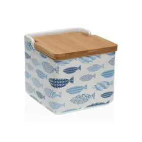 Salière avec couvercle Versa Aqua Poissons Céramique Dolomite 12,2 x 11,5 x 12,2 cm de Versa, Doseurs d'assaisonnements et d'...