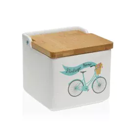 Salero con Tapa Versa Bicicleta Cerámica Dolomita 12,2 x 11,5 x 12,2 cm de Versa, Dosificadores de aliño y especias - Ref: S3...