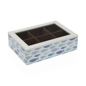 Boîte pour infusions Versa Poissons Bois 17 x 7 x 24 cm de Versa, Stockage du thé et du café - Réf : S3412017, Prix : 9,38 €,...