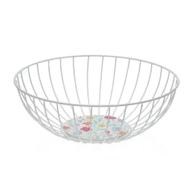 Fruit Bowl Versa Flandes Metal Steel MDF Wood 28 x 10 x 28 cm by Versa, Bowls and large cups - Ref: S3412036, Price: 9,04 €, ...