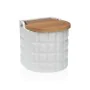 Salt Shaker with Lid Versa Frames White Ceramic Bamboo Dolomite 11 x 11 x 11 cm by Versa, Dispensers for dressings and spices...