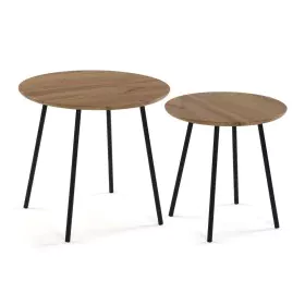 Jeu de 2 tables Versa Métal Bois MDF 50 x 49 x 50 cm (2 Unités) de Versa, Tables de service - Réf : S3412384, Prix : 40,93 €,...