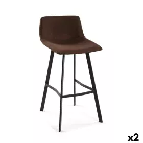 Tabouret Versa Baldwin Marron 49 x 88 x 42 cm (2 Unités) de Versa, Tabourets - Réf : S3412484, Prix : 113,75 €, Remise : %