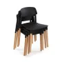 Chair Versa Black 45 x 76 x 42 cm (4 Units) by Versa, Chairs - Ref: S3412496, Price: 131,74 €, Discount: %