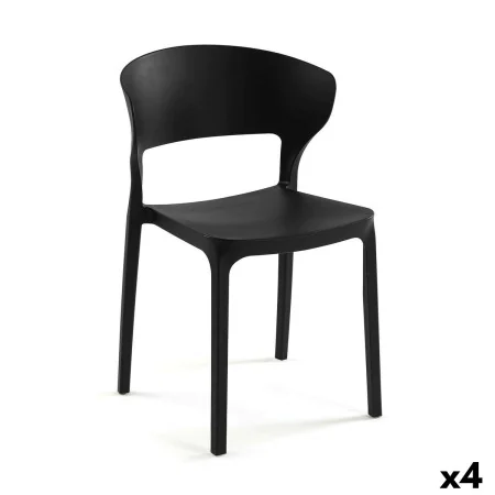 Silla Versa Negro 39,5 x 79 x 41,5 cm (4 Unidades) de Versa, Sillas - Ref: S3412503, Precio: 140,70 €, Descuento: %