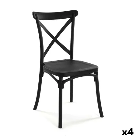 Chair Versa Black 43 x 88 x 43 cm (4 Units) by Versa, Chairs - Ref: S3412504, Price: 182,46 €, Discount: %