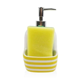 Dispensador de Jabón Versa Amarillo Cerámica Rayas 9,4 x 17,8 x 10,5 cm de Versa, Soportes y dispensadores - Ref: S3412528, P...