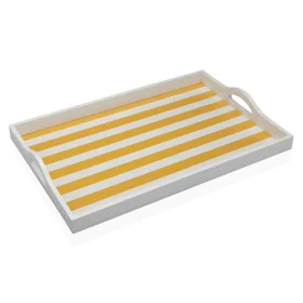 Tray Versa Yellow MDF Wood 30 x 5 x 45 cm Stripes by Versa, Plates and dishes - Ref: S3412556, Price: 10,78 €, Discount: %