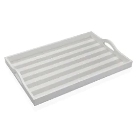 Tray Versa Grey MDF Wood 30 x 5 x 45 cm Stripes by Versa, Plates and dishes - Ref: S3412557, Price: 10,78 €, Discount: %