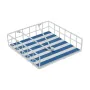 Napkin holder Versa Blue Metal 35 x 0,03 x 25 cm Stripes by Versa, Napkin Rings - Ref: S3412561, Price: 7,67 €, Discount: %