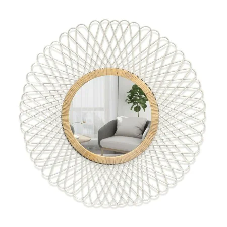 Miroir mural Versa Blanc Bambou Miroir Rond 2,5 x 75 x 75 cm de Versa, Miroirs muraux - Réf : S3412634, Prix : 43,28 €, Remis...