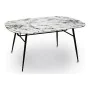 Table d'appoint Blanc Noir Métal Verre trempé 90 x 76,5 x 160 cm de Gift Decor, Tables de service - Réf : S3602650, Prix : 11...