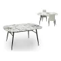 Table d'appoint Blanc Noir Métal Verre trempé 90 x 76,5 x 160 cm de Gift Decor, Tables de service - Réf : S3602650, Prix : 11...