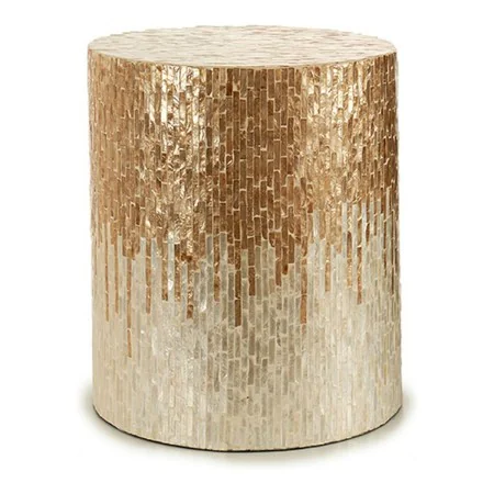 Stool Silver Golden Mother of pearl DM (40 x 46 x 40	 cm) by Gift Decor, Footstools & Ottomans - Ref: S3603661, Price: 47,75 ...