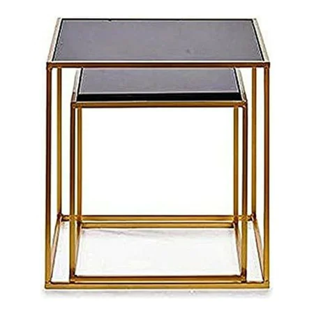 Set of 2 tables Black Golden 50 x 50 x 50 cm by Gift Decor, Tables - Ref: S3604998, Price: 102,54 €, Discount: %