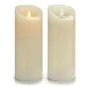 Vela LED Crema Plástico Cera 10 x 21,5 x 10 cm de Gift Decor, Velas - Ref: S3605062, Precio: 7,33 €, Descuento: %