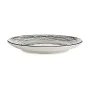 Assiette plate Rayures Porcelaine Noir Blanc 24 x 2,8 x 24 cm de Vessia, Plats et plateaux - Réf : S3605166, Prix : 4,25 €, R...