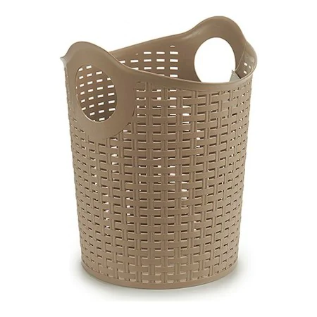 Cesto de Plástico Multiusos Rattan Branco Castanho Preto 15 L (35 x 28 x 28 cm) de Kipit, Caixas de arrumação sem tampa - Ref...